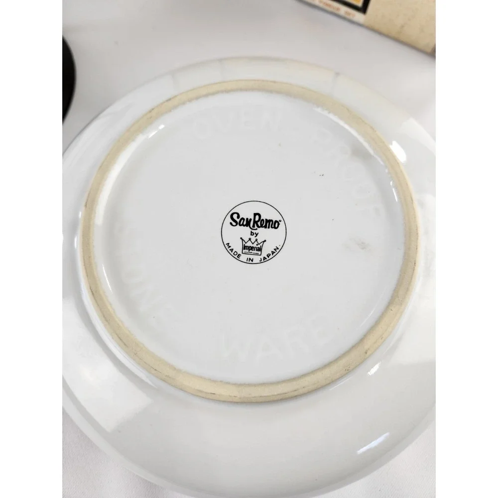 MCM Vintage Imperial San Remo Rainbow Enamel Party Cheese‎ Fondue 1.5 Qt Set Box